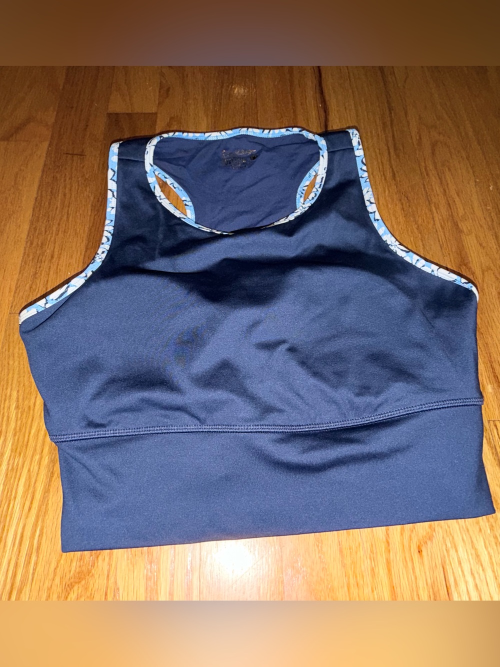Lilly Pulitzer Navy High-Neck Tank with built in Sports Bra